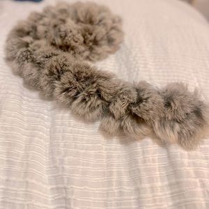 Rabbit fur collar